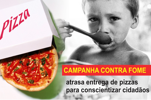Campanha Contra Fome Atrasa Entrega De Pizzas Para Conscientizar Cidadãos